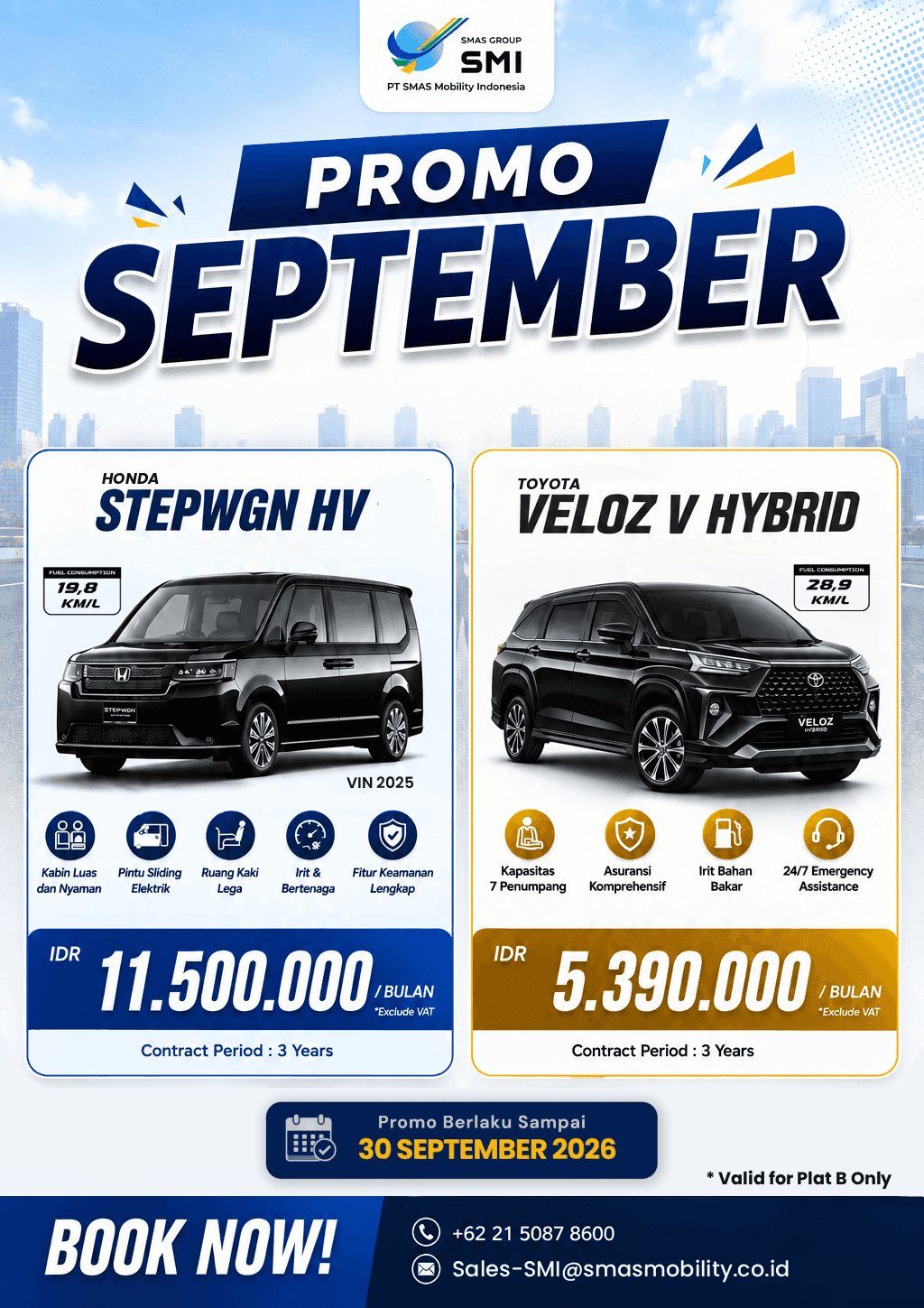 Promo Hybrid Car Rental September 2026